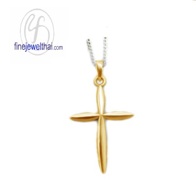  จี้ไม้กางเขน จี้ทองสีชมพู จี้พิ้งค์โกลด์  พิ้งค์โกลด์แท้  P1092PG